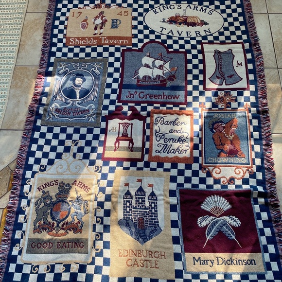 Colonial Williamsburg VA Triple Woven 67” Cotton Blanket/Throw USA - Picture 8 of 8